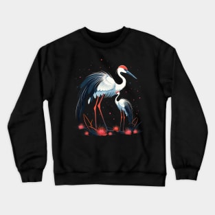 Whooping Crane Mothers Day Crewneck Sweatshirt